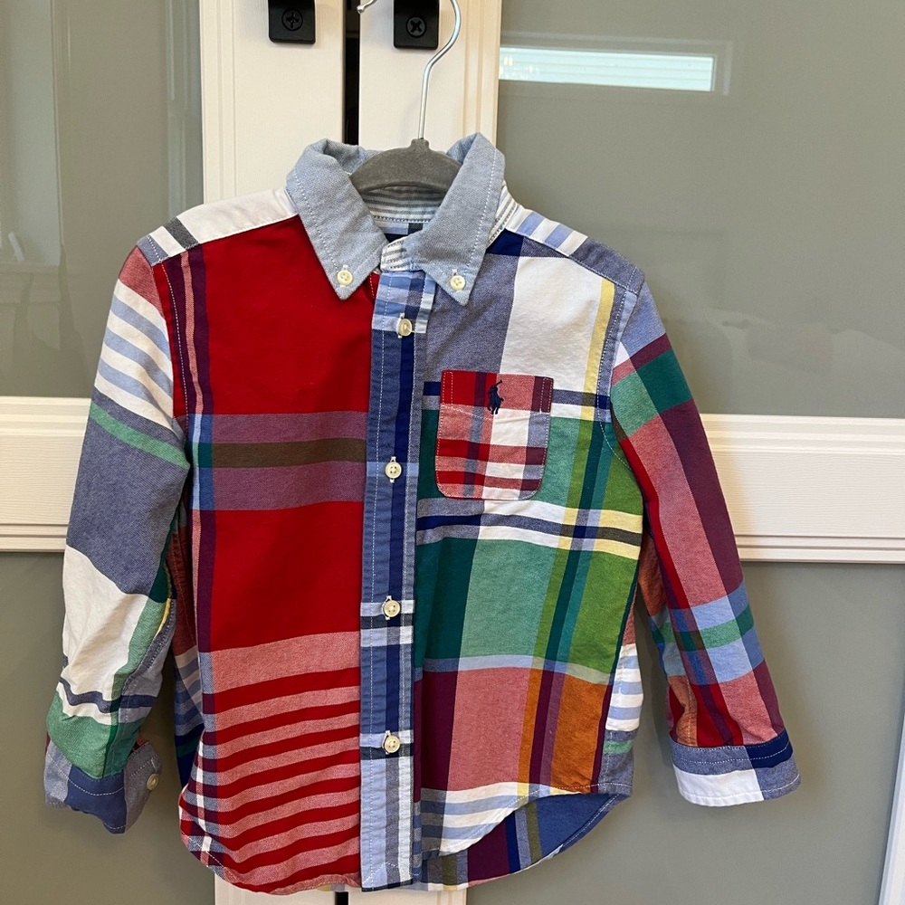 Polo Ralph Lauren Little Boys Plaid Poplin Long-Sleeve Shirt